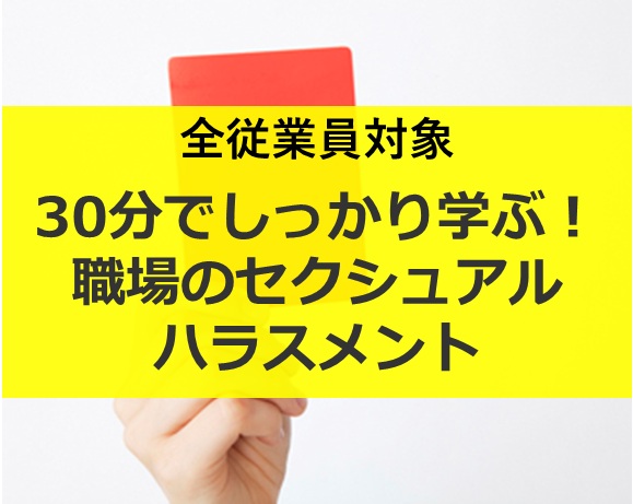 <全従業員対象>30分でしっかり学ぶ！職場のセクシュアルハラスメント